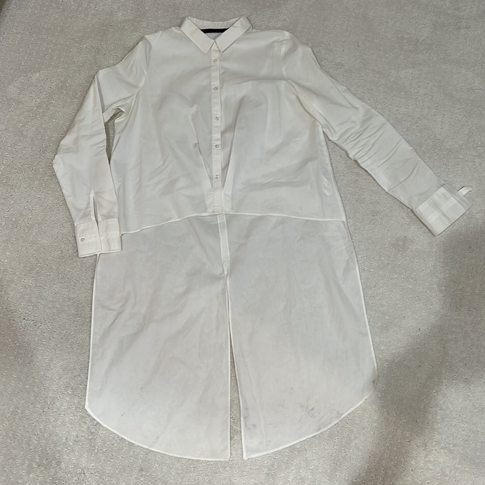 White High Low Button Down - image 5